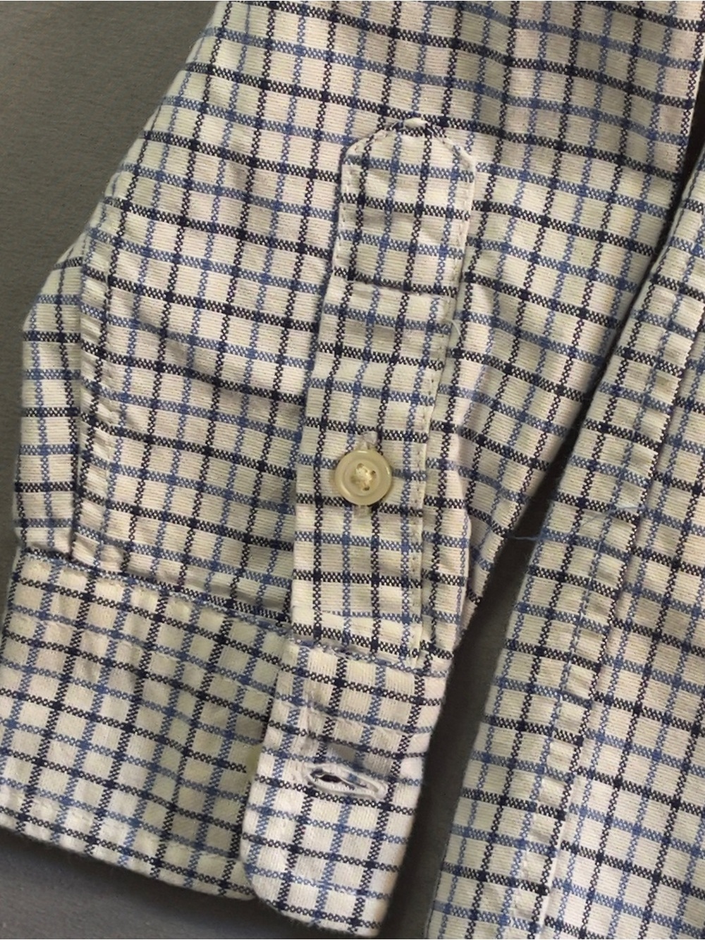 Ralph Lauren White and Navy Grid Button-Down Shirt - Kids - Picture 7 of 7